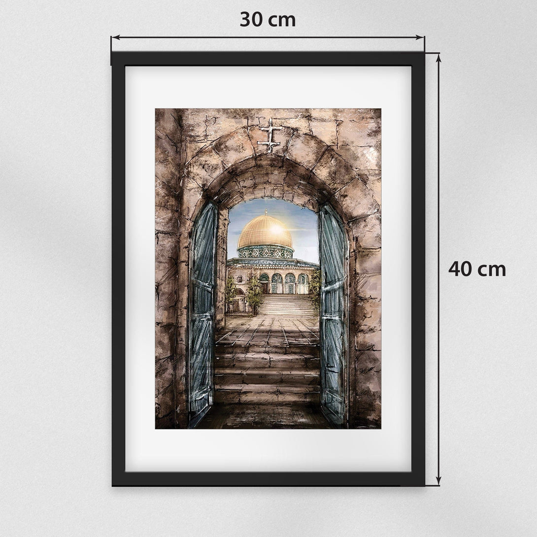 Zaytoon Gift Wall Decorations Dome of the Rock Digital Art Wall Decor 30*40 CM