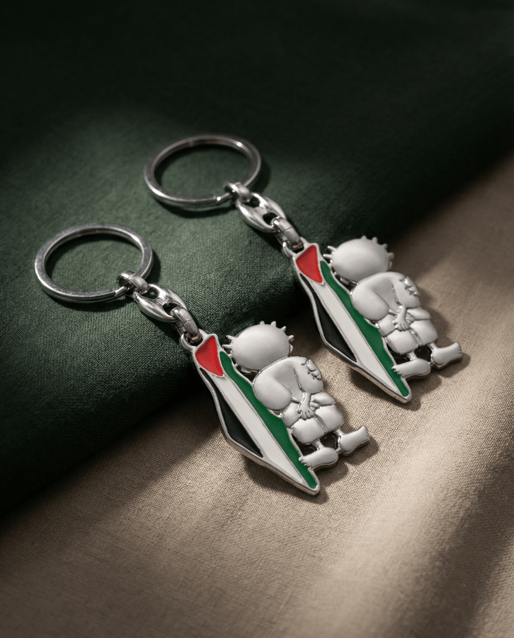 Palestine Map Handala Keychain Flag Colors Set of 2 | Zaytoon – Zaytoon ...