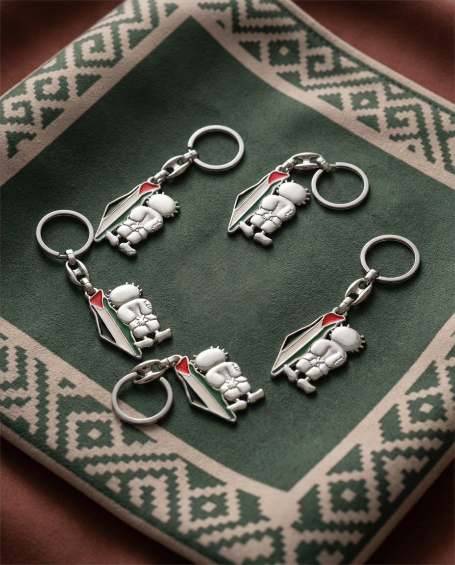Palestine Map Handala Keychain Flag Colors Set of 5 | Zaytoon – Zaytoon ...