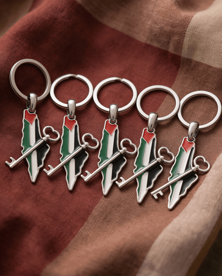 Palestine Map Key of Return Keychain Flag Colors Set of 5 | Zaytoon ...