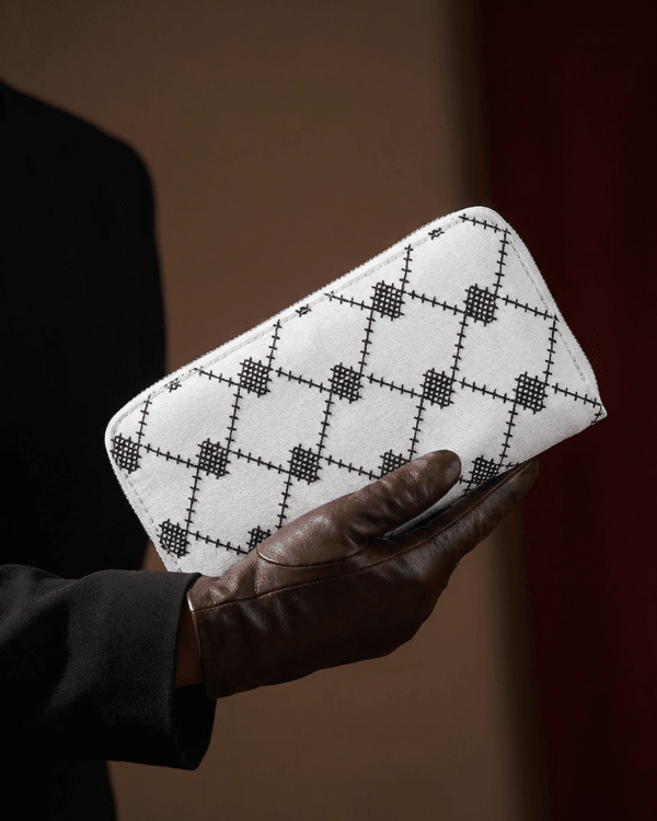 Palestinian Tatreez Embroidered Wallet White Keffiyeh – Palestine ...